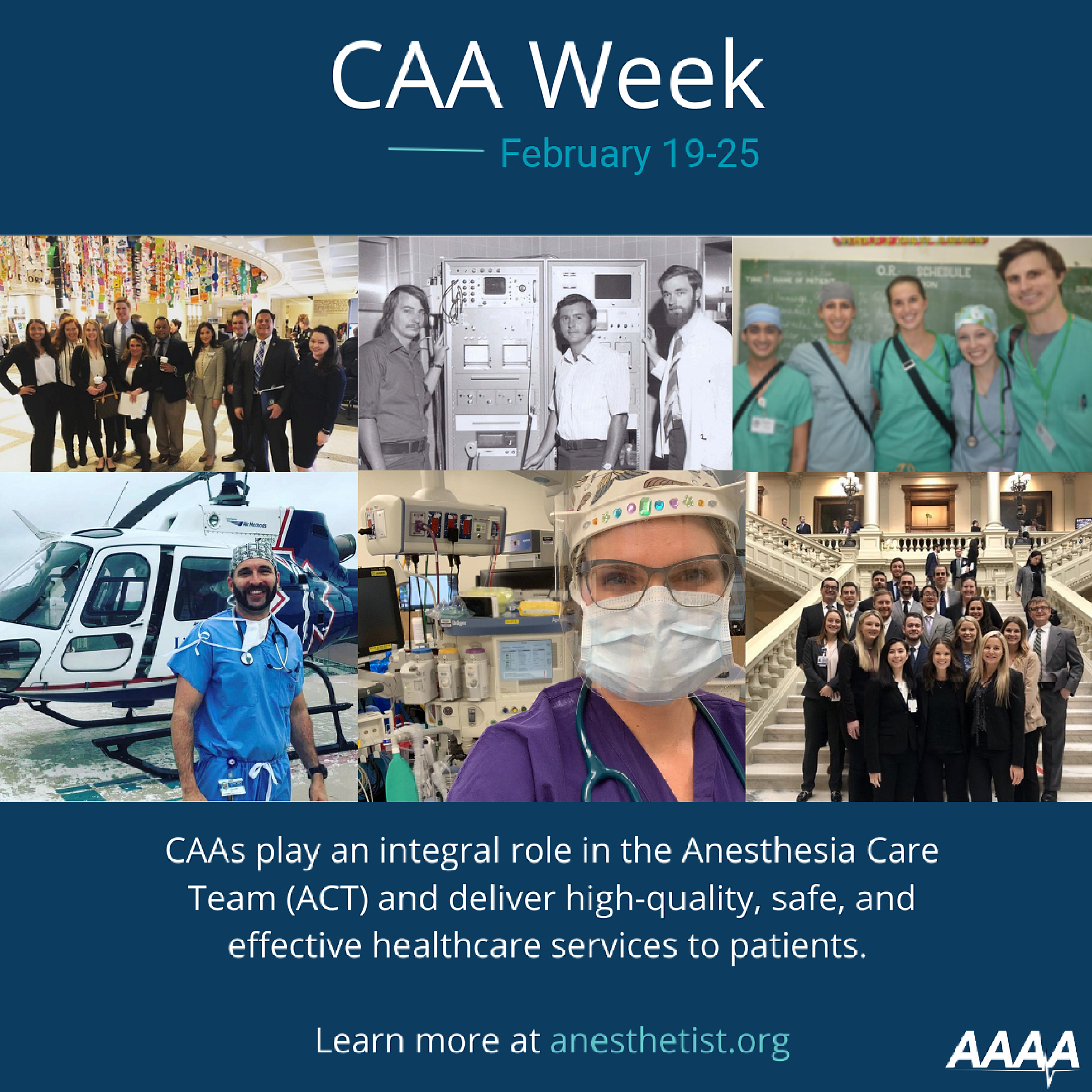 Happy Certified Anesthesiologist Assistant Week Anesthesiology Department U of U School of